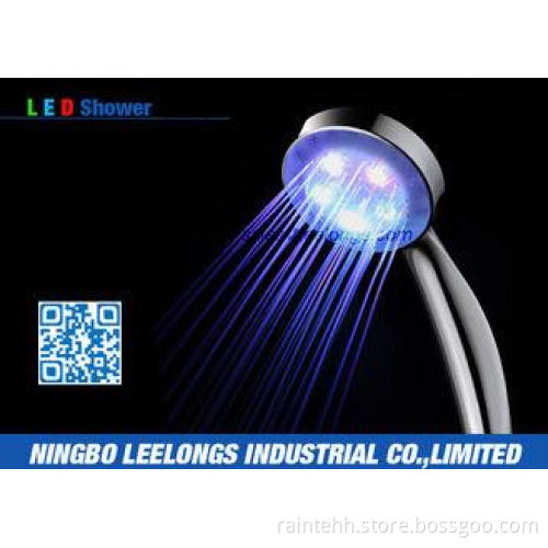 Thunderhead Multi Color Hand LED Rain Shower Head ABS detac